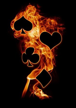 Игральные карты в огне