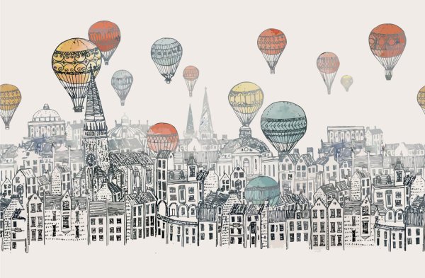 Фотообои на стену воздушные шары