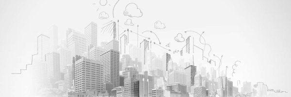 Город в графике для фона