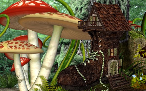 Сказочные домики грибочки