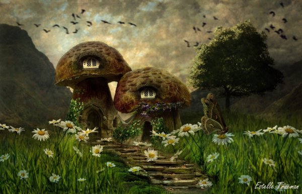 Дом в грибе фэнтези