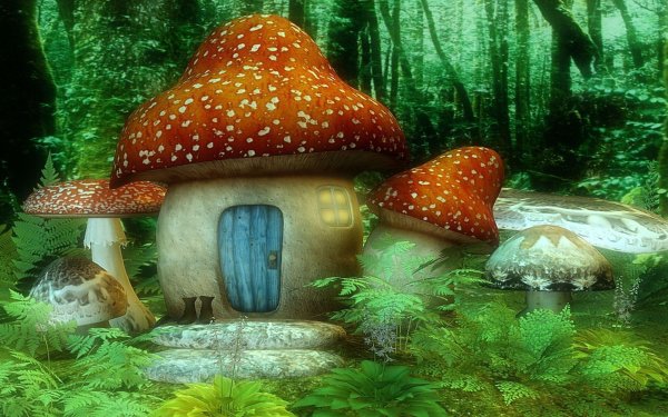 Сказочный домик мухомор