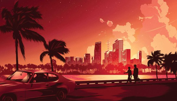 Хотлайн Майами пальмы