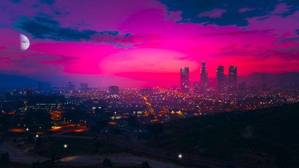 Ночной Лос Сантос GTA 5