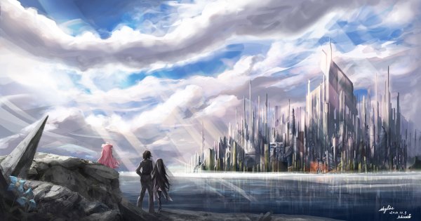 Небесный город аниме