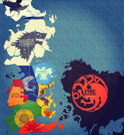 Карта Вестероса игра престолов