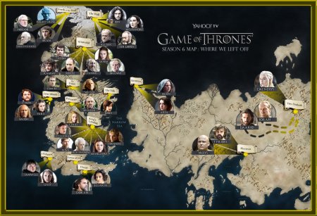 Game of Thrones карта мира