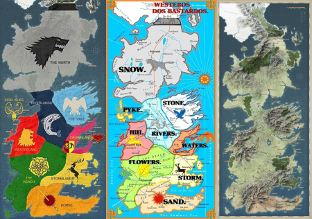 Карта семи королевств игра престолов