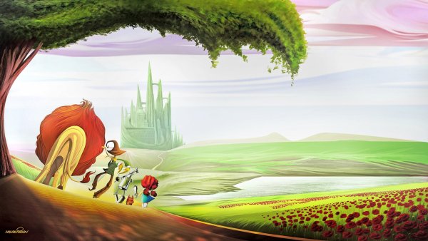 Волшебник изумрудного города фон