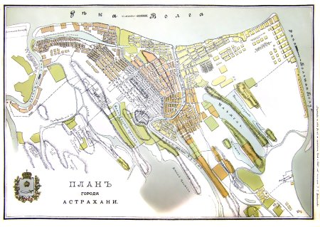 Карта Астрахани 19 век