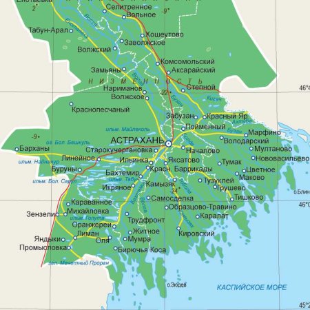 Карта Астрахань область