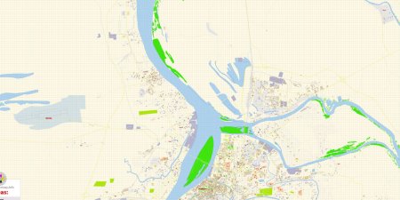 Векторная карта Астрахани