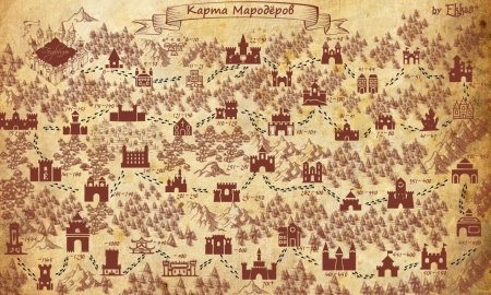 Карта мародеров Гарри Поттер