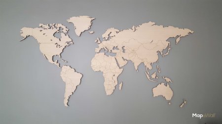 Карта мира черно белая