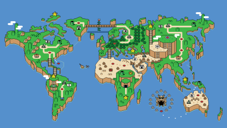 Карта super Mario World