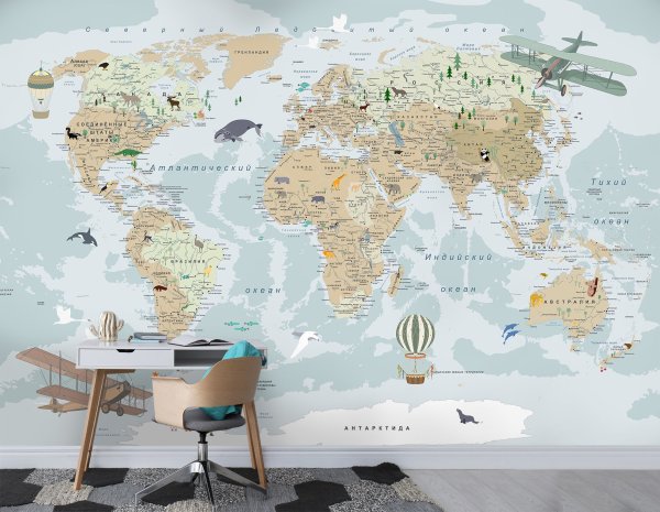 Детская карта мира
