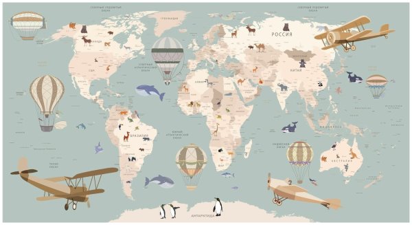 Обои карта мира
