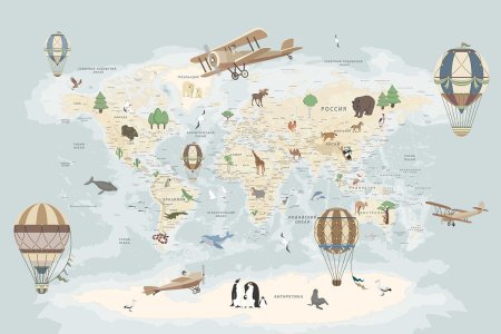 Обои географическая карта