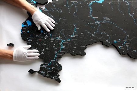 Карта России черная