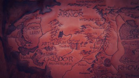 Карта Средиземья цветная