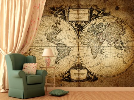 Обои в географическом стиле