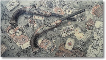 Антиквариат карты деньги два ствола