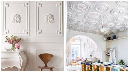 Родекор в интерьере лепнина