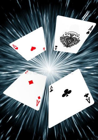Игральные карты в полете