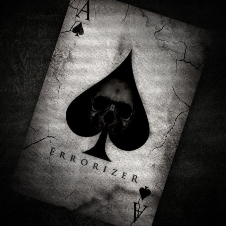 Туз пик на черном фоне