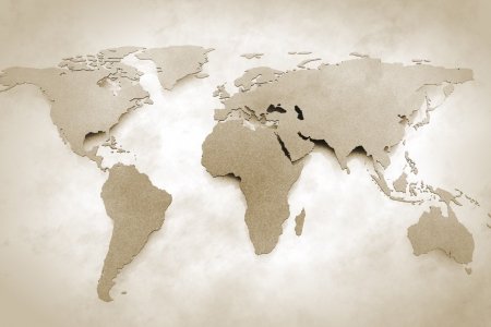Карта мира бежевая