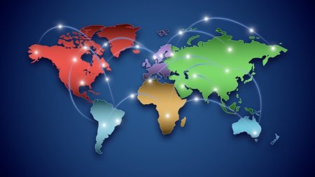 Карта материков красивая