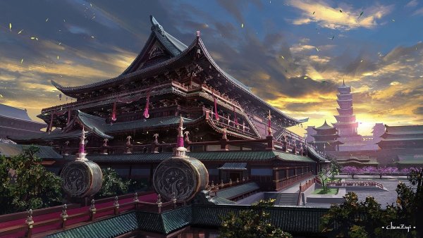 Япония Императорский дворец арт