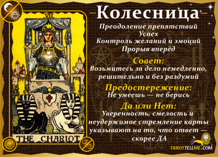 Колесница карта дня