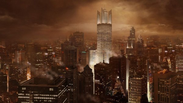 Город в коричневом цвете