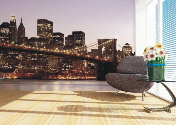 Фотообои Манхэттен в интерьере