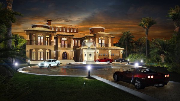 Особняк с машиной