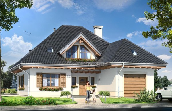 Вальмовая мансардная кровля