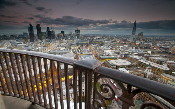 Лондон вид на небоскребы