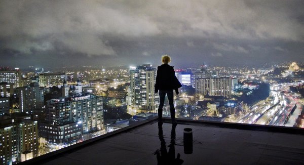 Ночной город с крыши