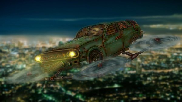 Cyberpunk 2077 летающий транспорт