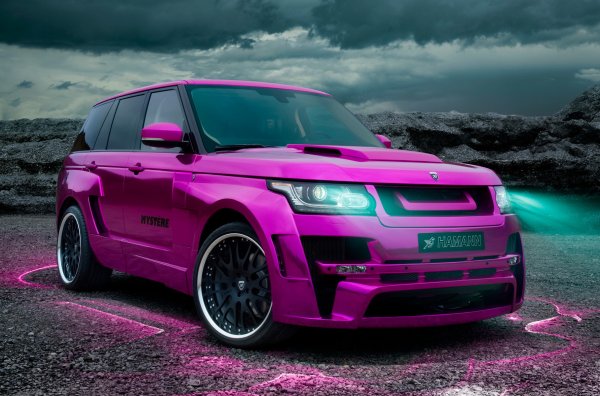 Розовый Рендж Ровер спорт
