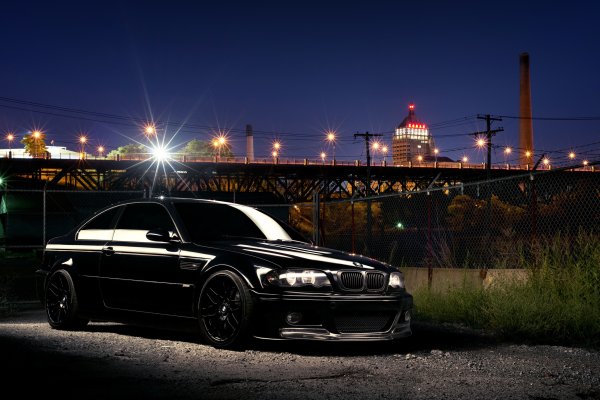 BMW e46 ночью