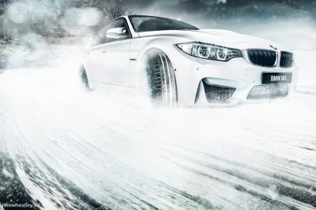 BMW f10 дрифт зима