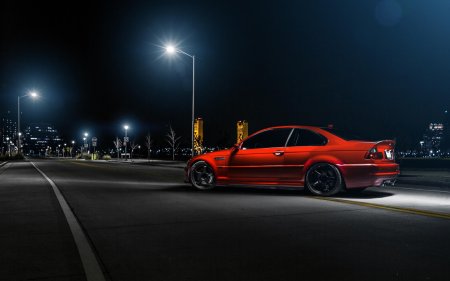 BMW e46 в ночном городе