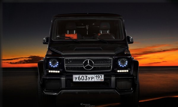 Мерседес g65 Брабус ночь
