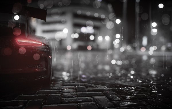 Машина ночь дождь
