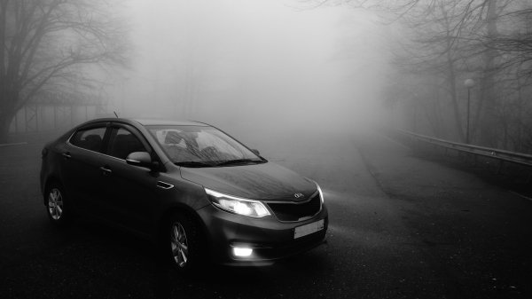 Киа Рио 3 в темноте