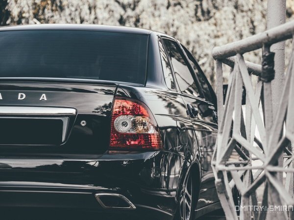 Лада Приора черная 4к