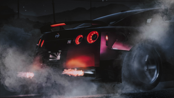 Nissan gt-r Burnout