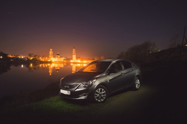 Hyundai Solaris 2013 ночь